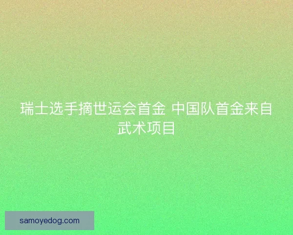 瑞士选手摘世运会首金 中国队首金来自武术项目