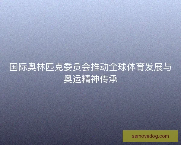 国际奥林匹克委员会推动全球体育发展与奥运精神传承